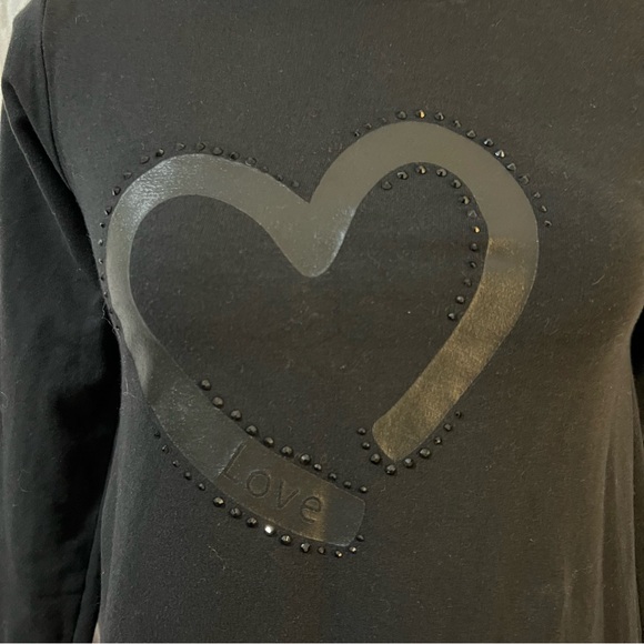 i DO cute black dress with leather hem - Picture 3 of 8